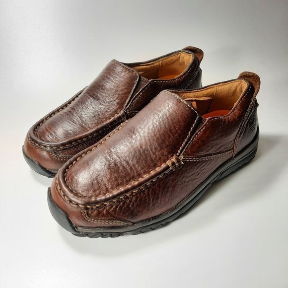Timberland Other - Timberland  Slip On Brown Leather Loafers Sz 13 Kids